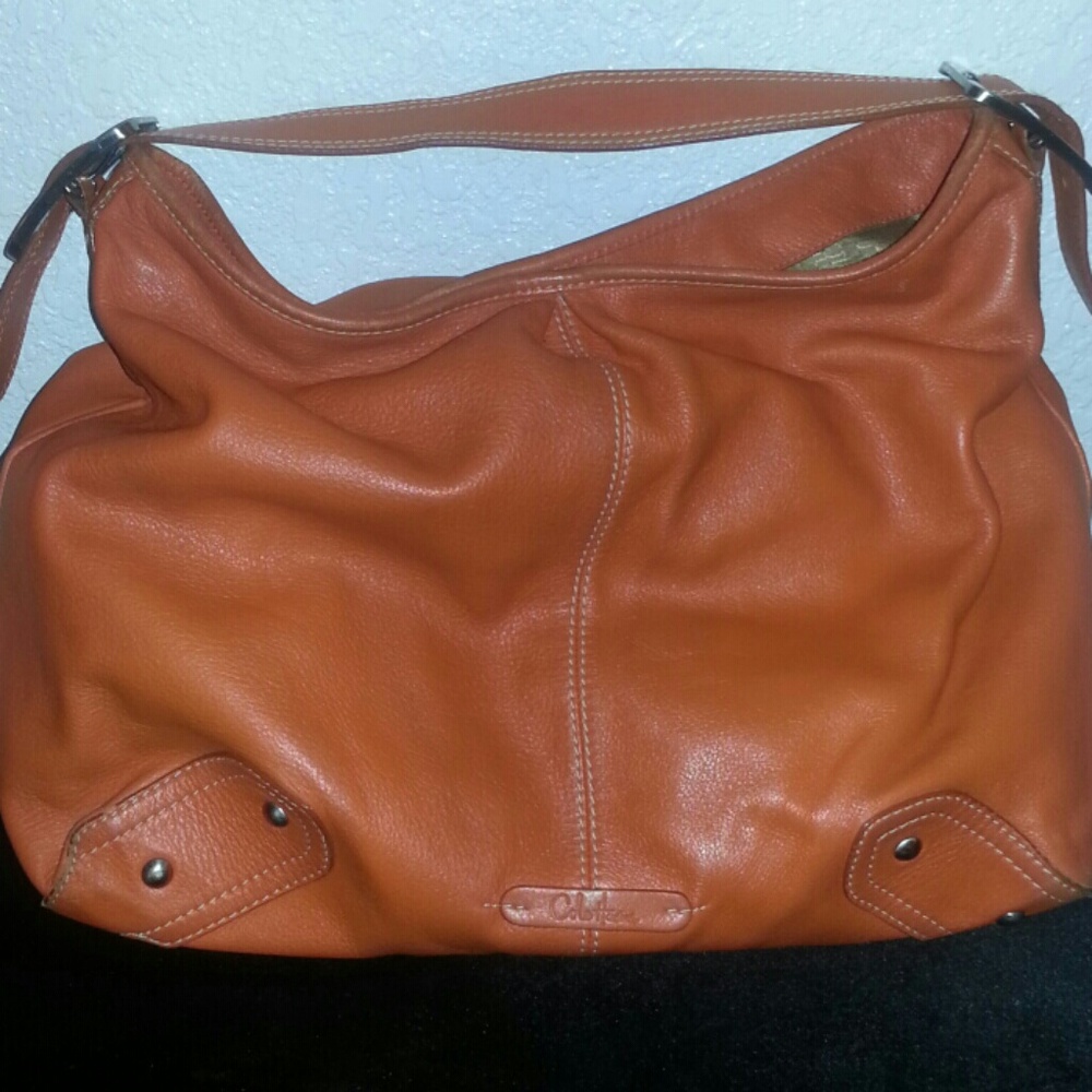 Cole Haan Vibrant Orange Hobo Bag